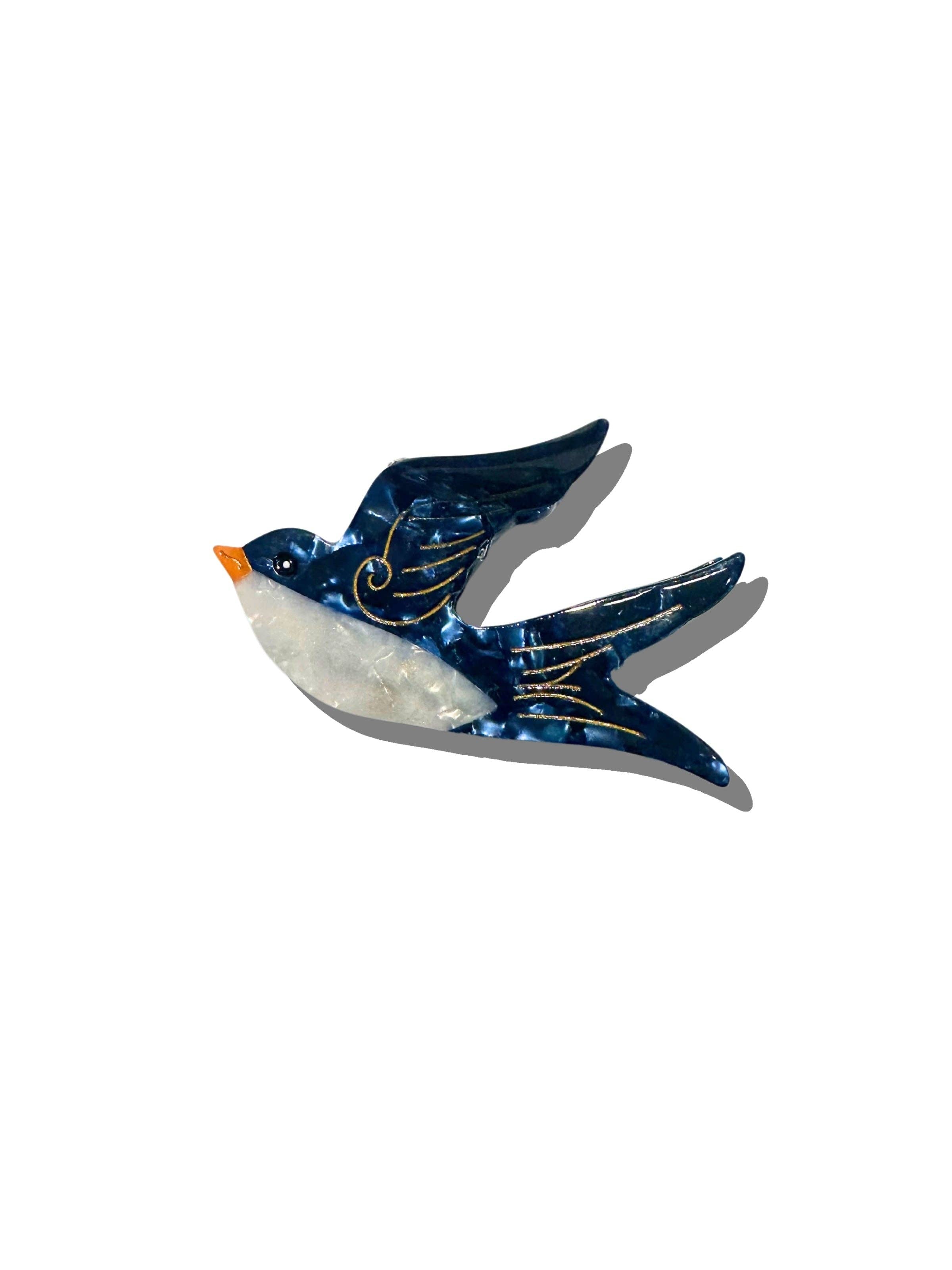 Solar Eclipse - Hand-painted Swallow Bird Claw Hair Clip | Eco-Friendly