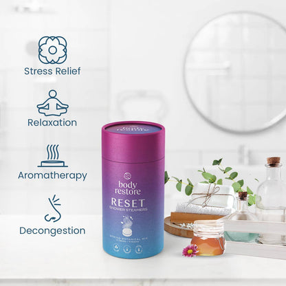 body restore⎜steam eye masks, shower steamers, tallow - Reset Variety Shower Steamers 6pk Aromatherapy Botanical Set