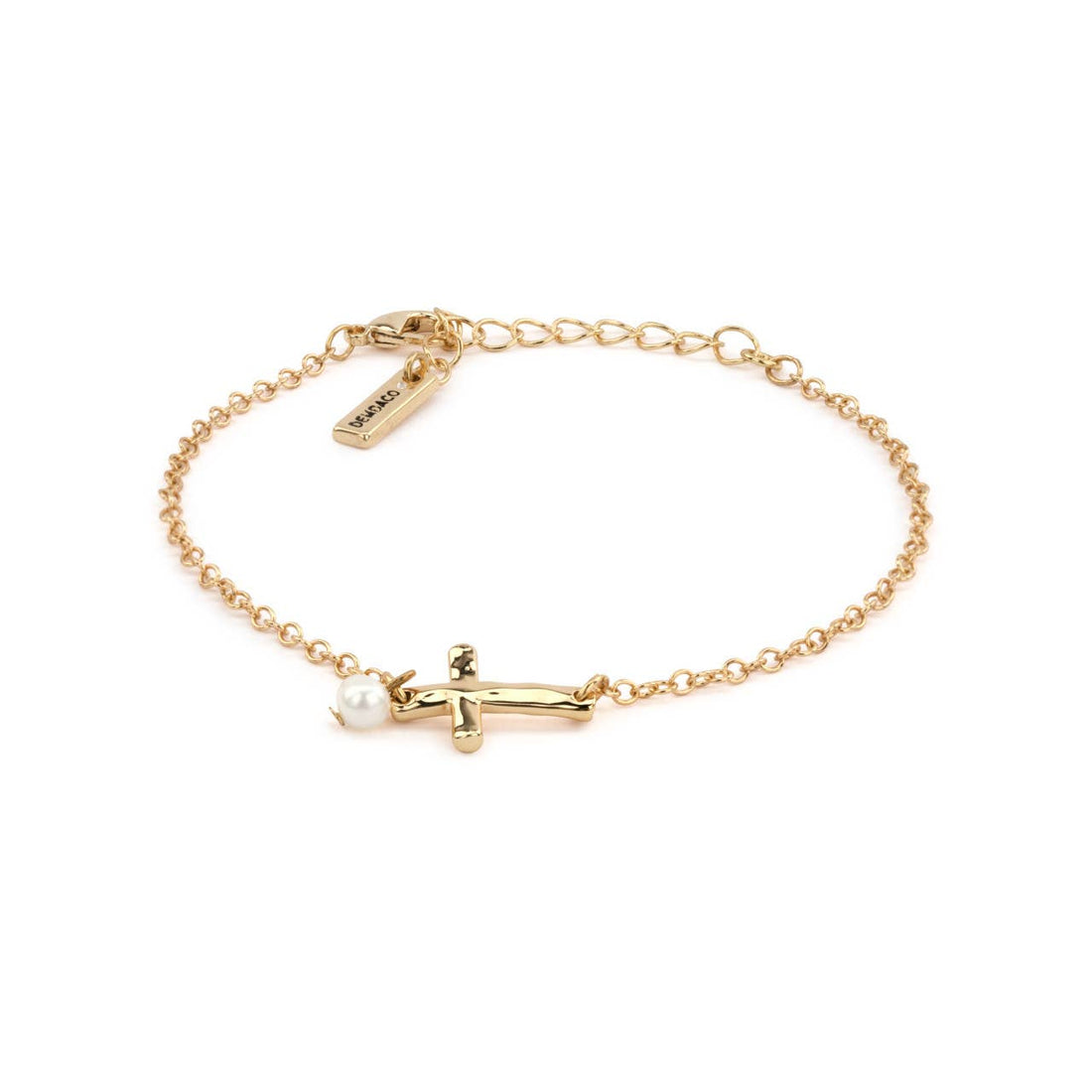 DEMDACO - Dainty Cross Bracelet - Gold