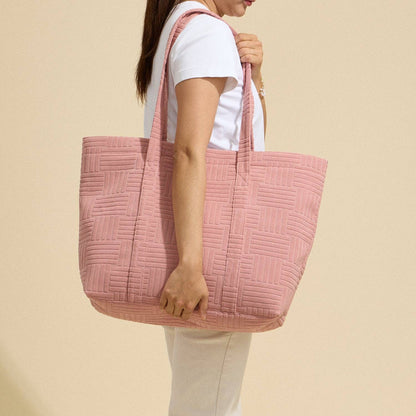 Frem - Quilted Tote Bag with Woven Texture