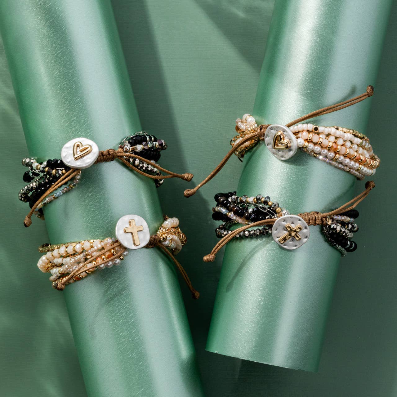 DEMDACO - Beaded Prayer Bracelet - Champagne