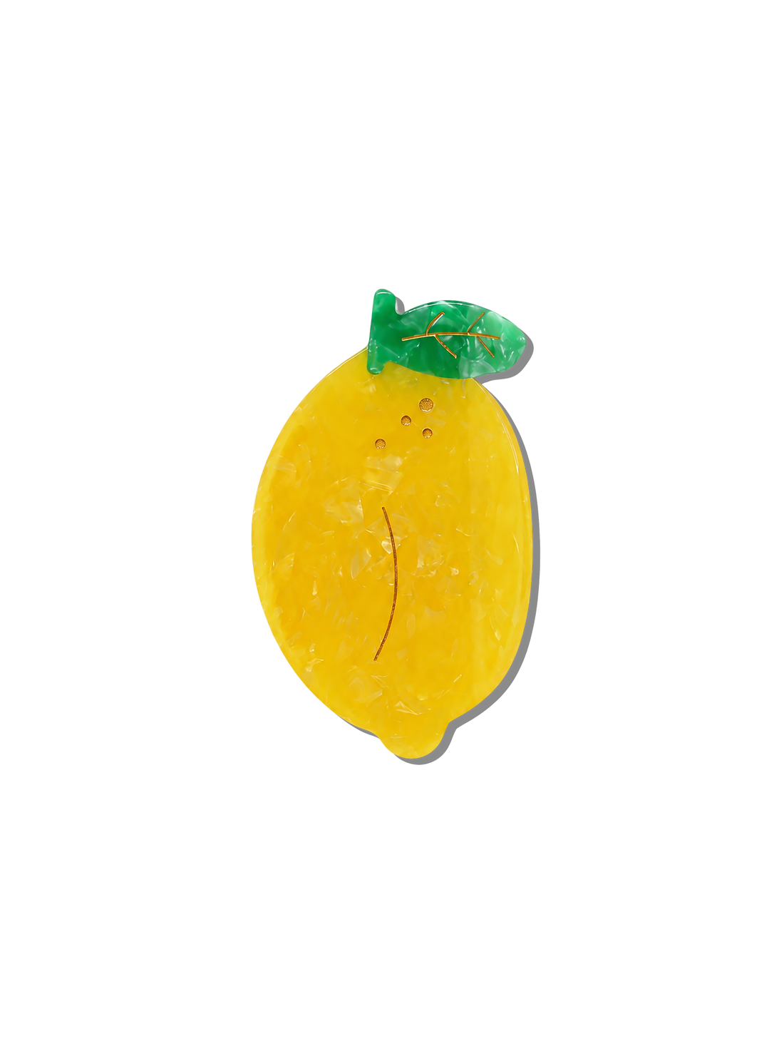 Solar Eclipse - Hand-painted Lemon Fruit Claw Hair Clip | Eco-Friendly