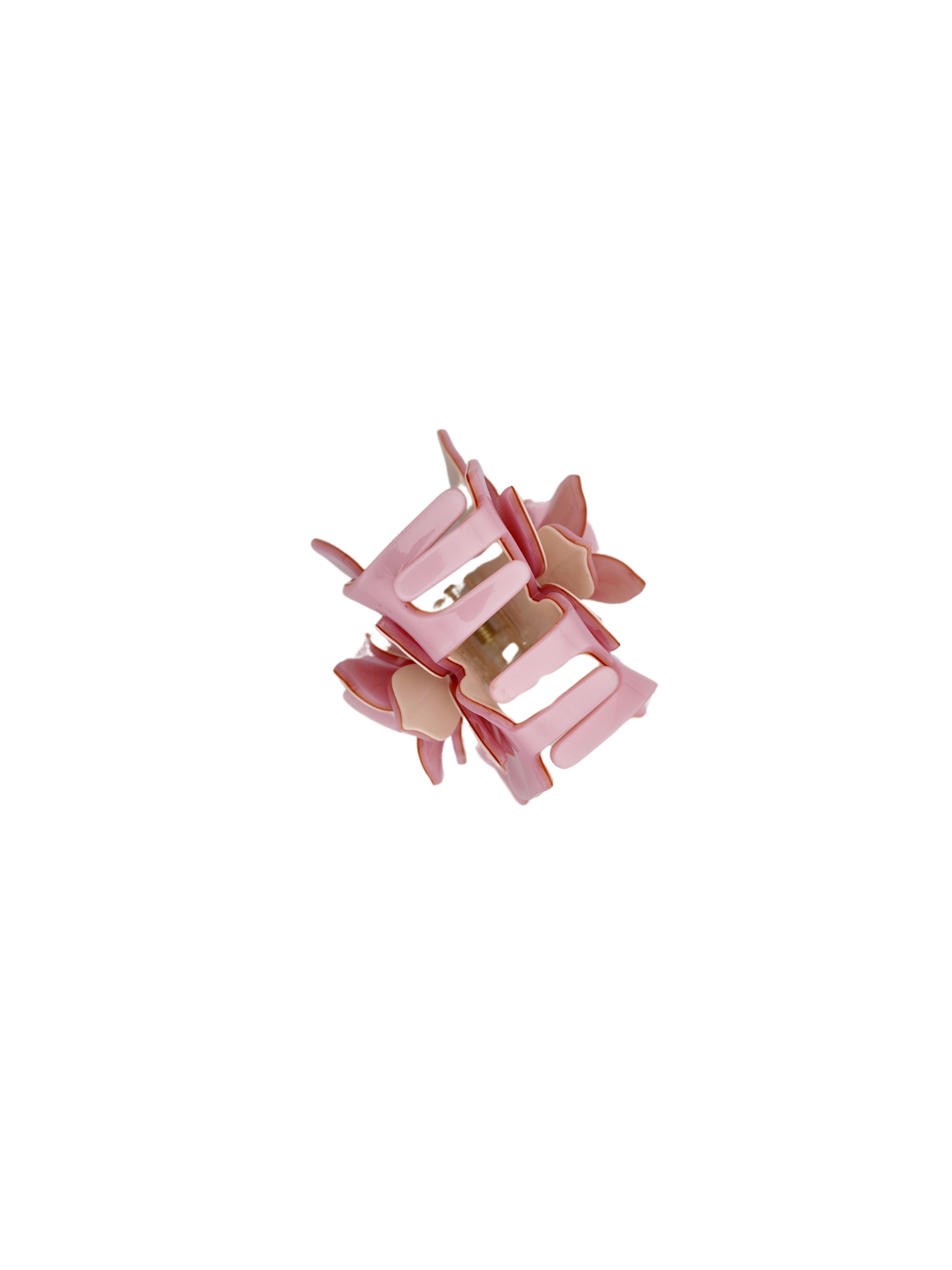 Solar Eclipse - Hand-painted Origami Magnolia Flower Hair Clip