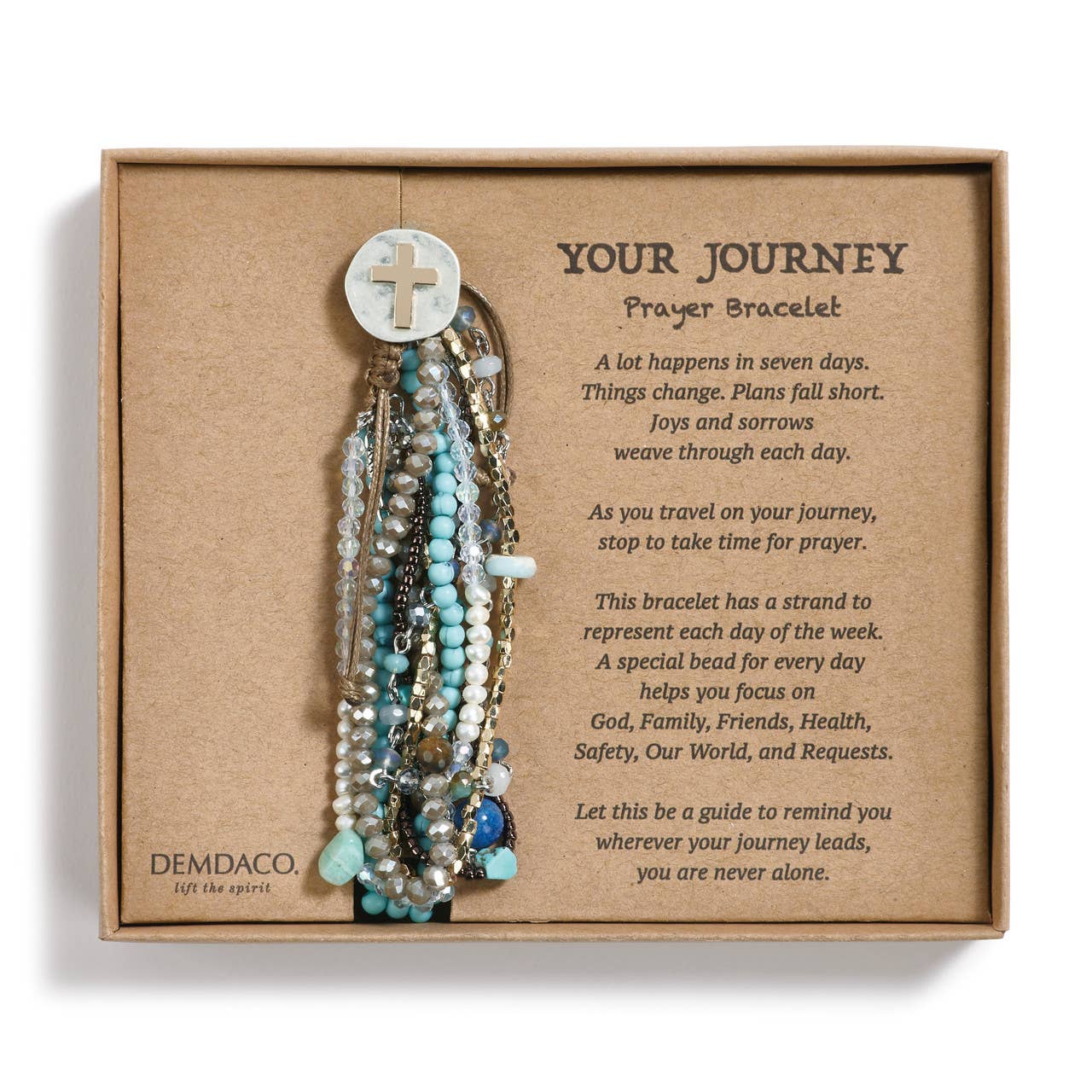 DEMDACO - Beaded Prayer Bracelet - Turquoise
