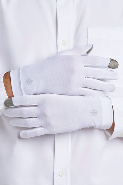 Coolibar - Unisex Gannett Full Finger Gloves | White
