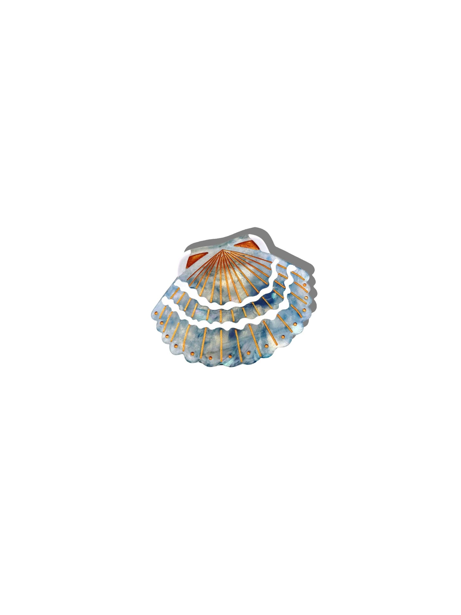 Solar Eclipse - Hand-painted Seashell Claw Hair Clip | Eco-Friendly