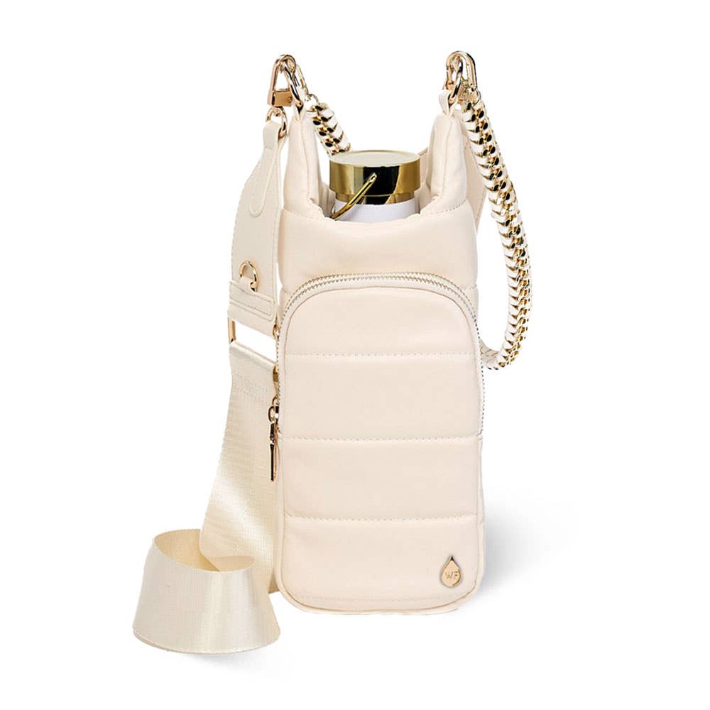WanderFull - Original HydroBag - Ivory Vegan Leather HydroBag® with Strap Bundle