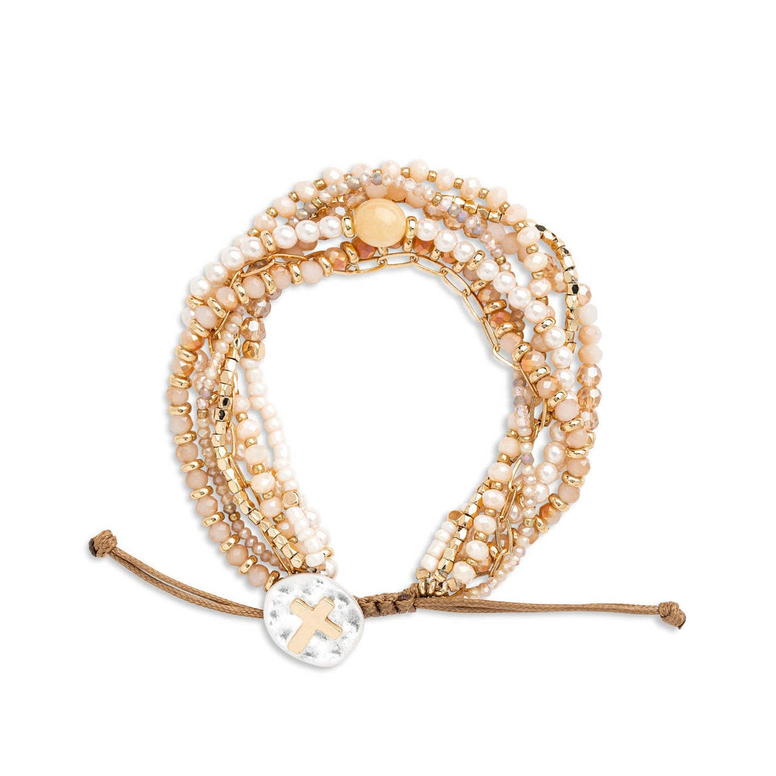 DEMDACO - Beaded Prayer Bracelet - Champagne