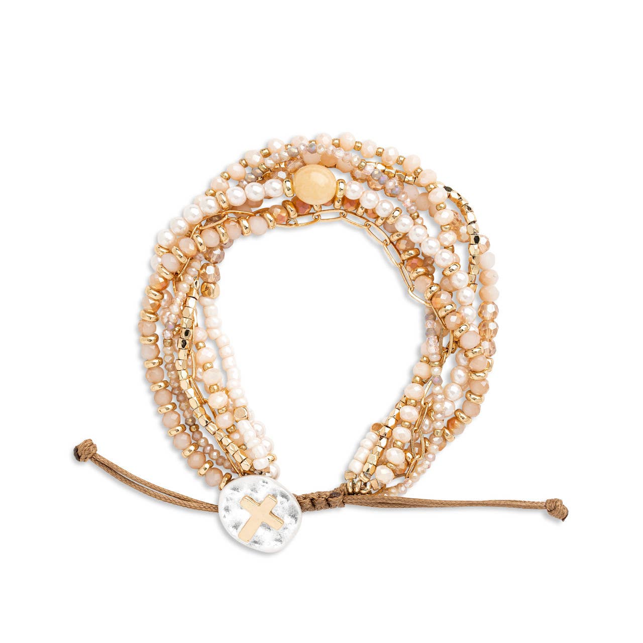 DEMDACO - Beaded Prayer Bracelet - Champagne