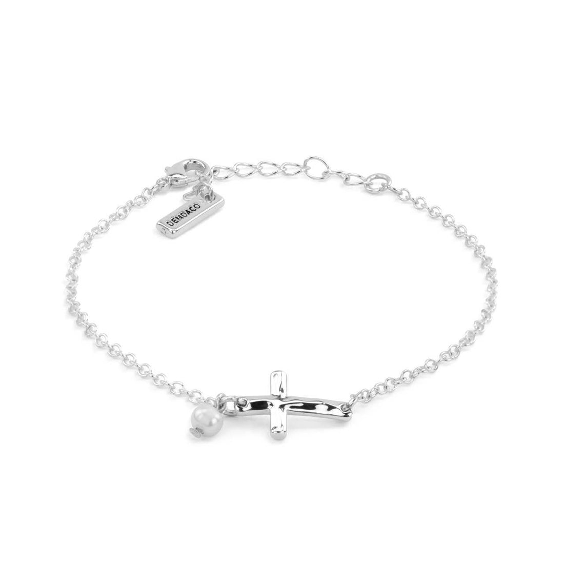 DEMDACO - Dainty Cross Bracelet - Silver