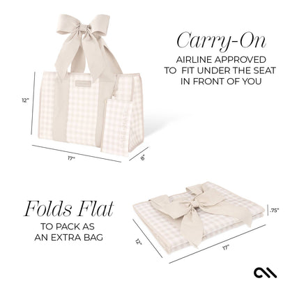 Case-Mate - Case-Mate Latte Gingham Bow Jelly Tote Bag