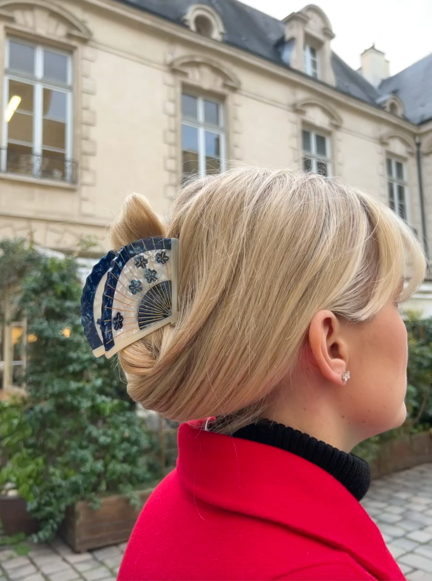 Solar Eclipse - Hand-painted Blossom Fan Claw Hair Clip | Eco-Friendly
