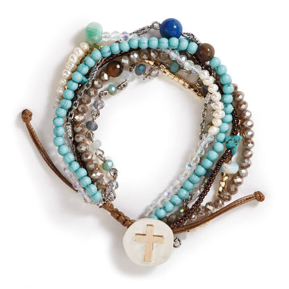 DEMDACO - Beaded Prayer Bracelet - Turquoise
