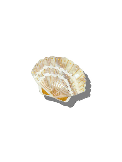 Solar Eclipse - Hand-painted Seashell Claw Hair Clip | Eco-Friendly