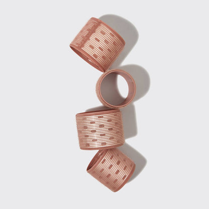 KITSCH - Recycled Plastic XL Thermal Rollers 4pc Set - Terracotta