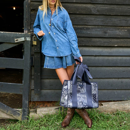 Case-Mate - Case-Mate Navy Bandana Bow Jelly Tote Bag