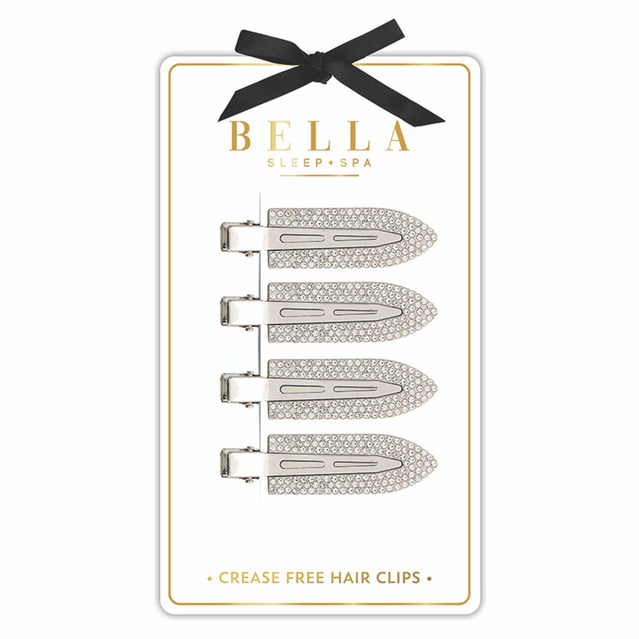 Bella Sleep + Spa - Crease Free Hair Clips - Silver