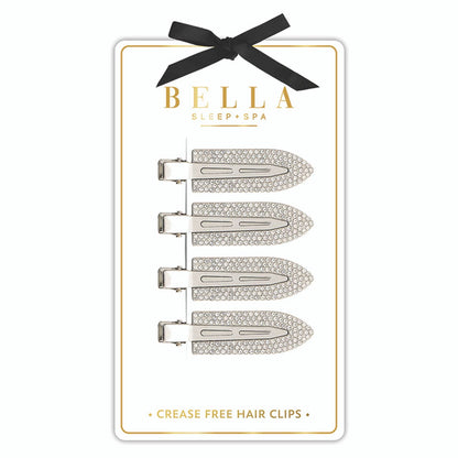 Bella Sleep + Spa - Crease Free Hair Clips - Silver
