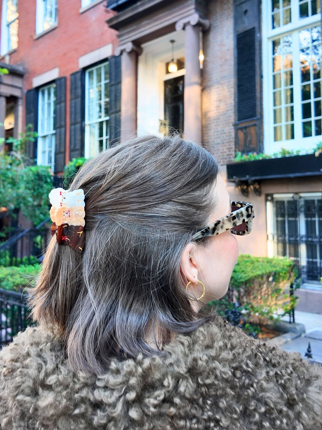 Solar Eclipse - Hand-Painted Mini Puppies Claw Hair Clip | Eco-Friendly