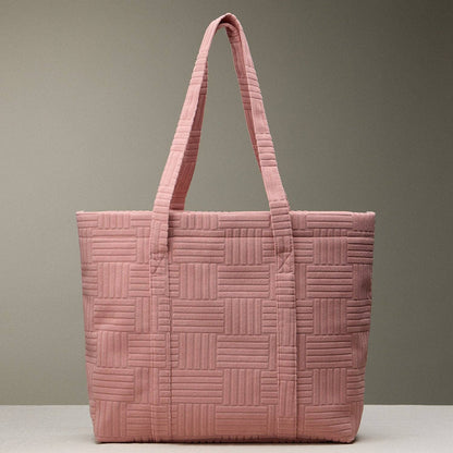 Frem - Quilted Tote Bag with Woven Texture