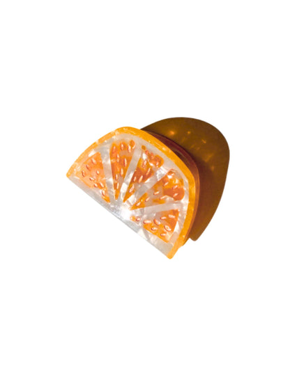Solar Eclipse - Hand-painted Citrus Slice Claw Hair Clip | Eco-Friendly