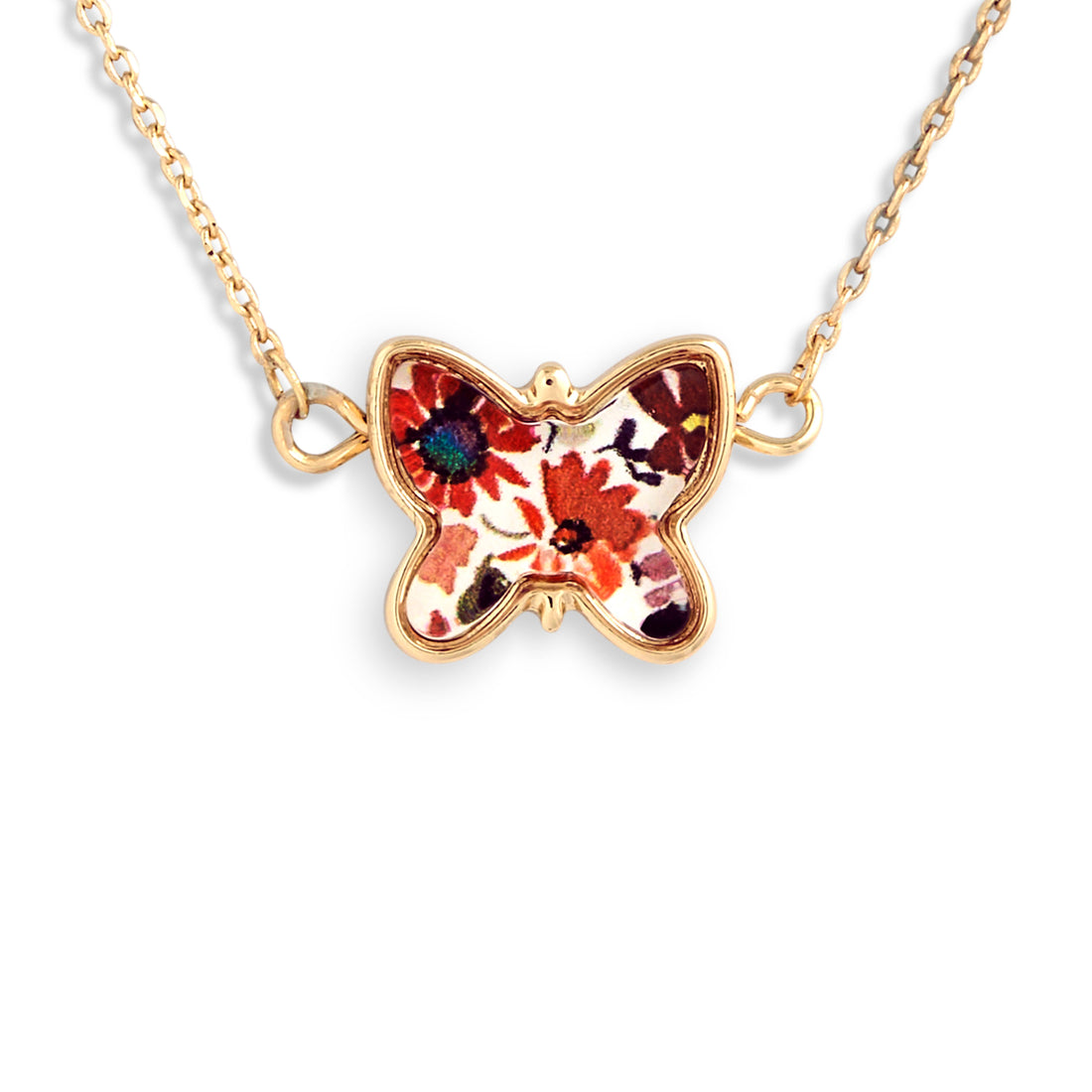 DEMDACO - Love Always Artful Butterfly Necklace -16in(+2in extender)