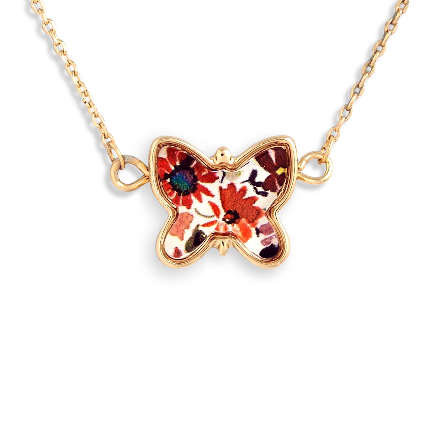 DEMDACO - Love Always Artful Butterfly Necklace -16in(+2in extender)