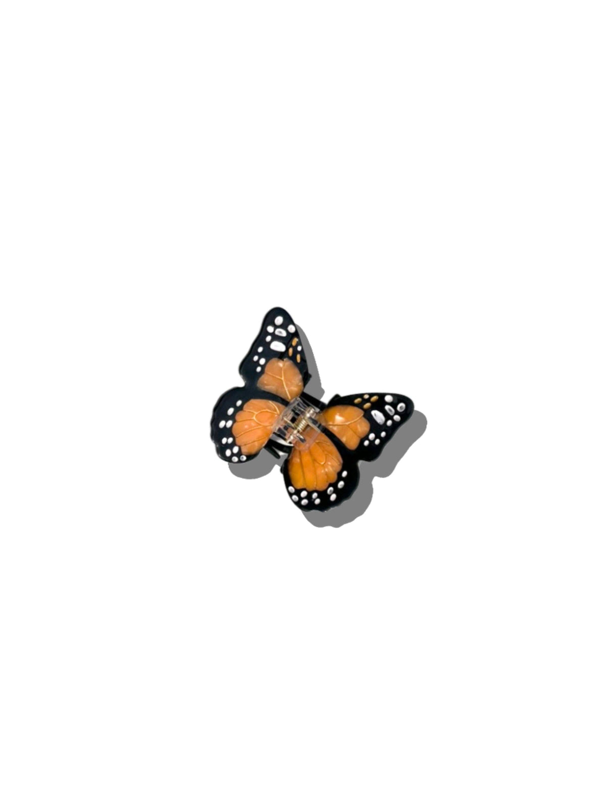 Solar Eclipse - Hand-painted Mini Monarch Butterfly Claw Hair Clip | Eco-Friendly