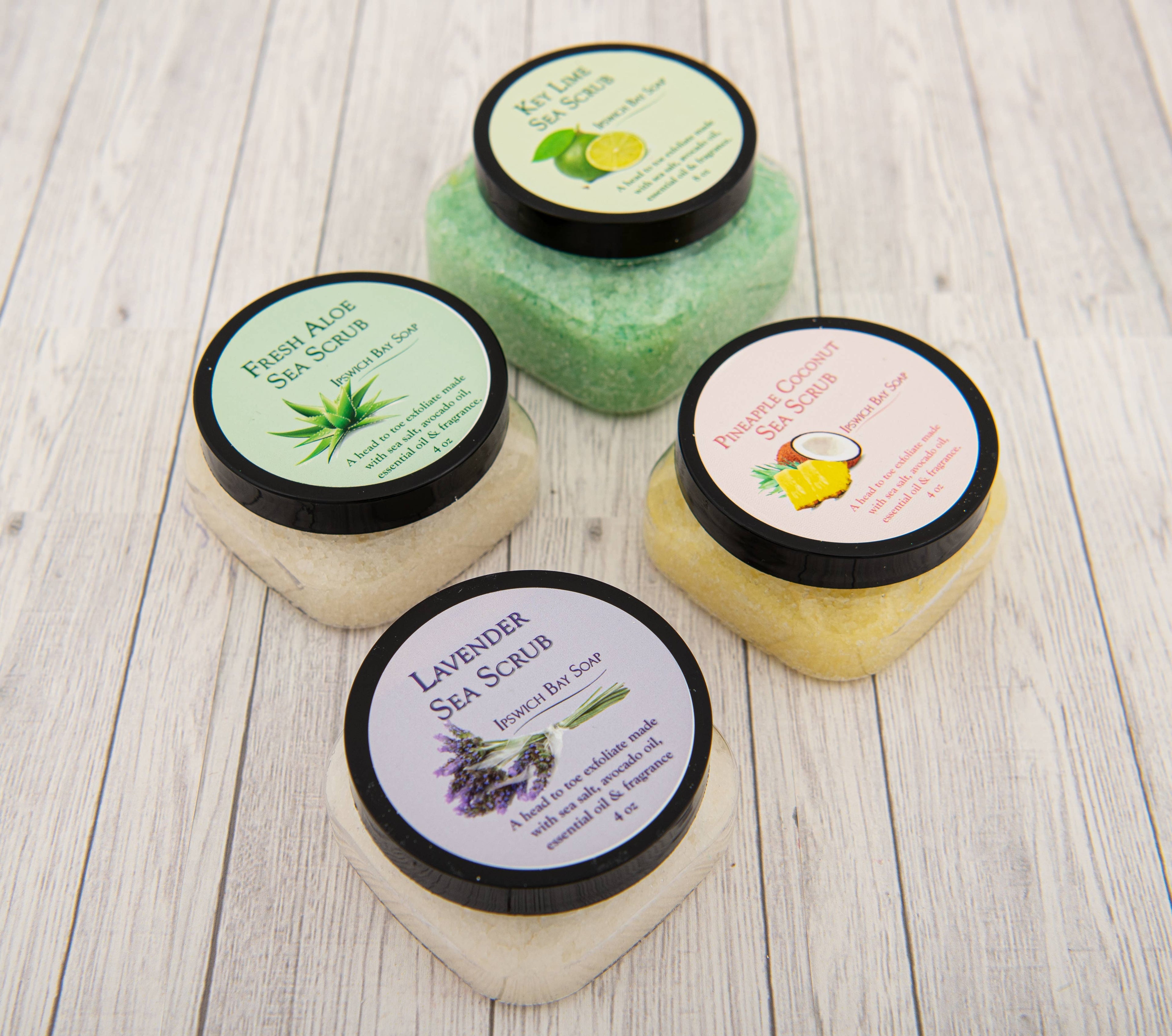 Ipswich Bay Soap - W Salt Scrubs Lavender 4 oz.