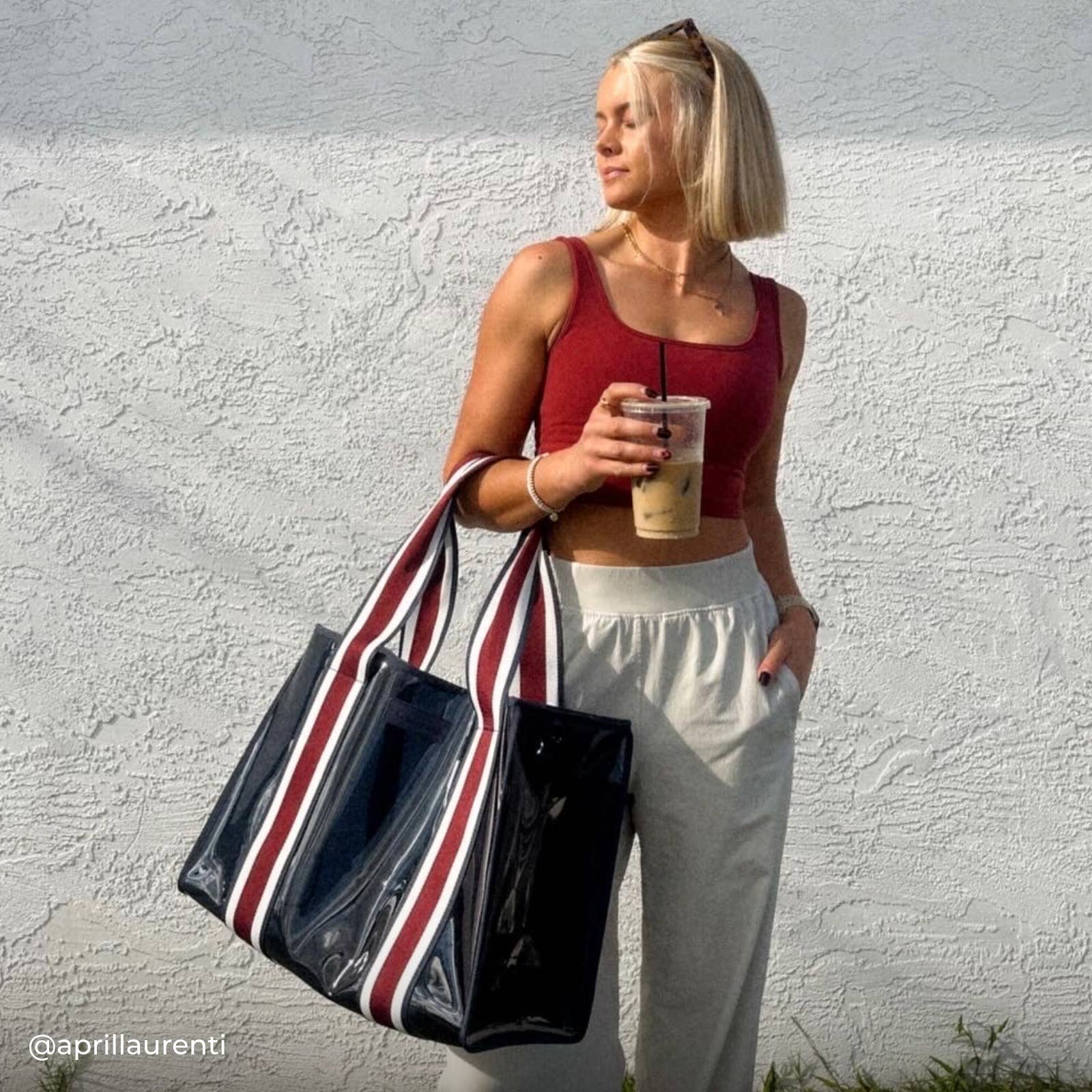 Case-Mate - Case-Mate Navy Rugby Stripe Jelly Tote Bag