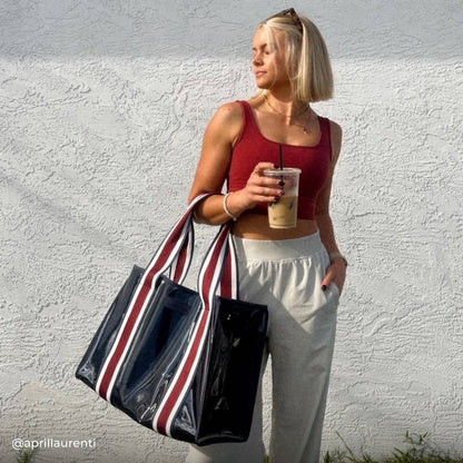 Case-Mate - Case-Mate Navy Rugby Stripe Jelly Tote Bag