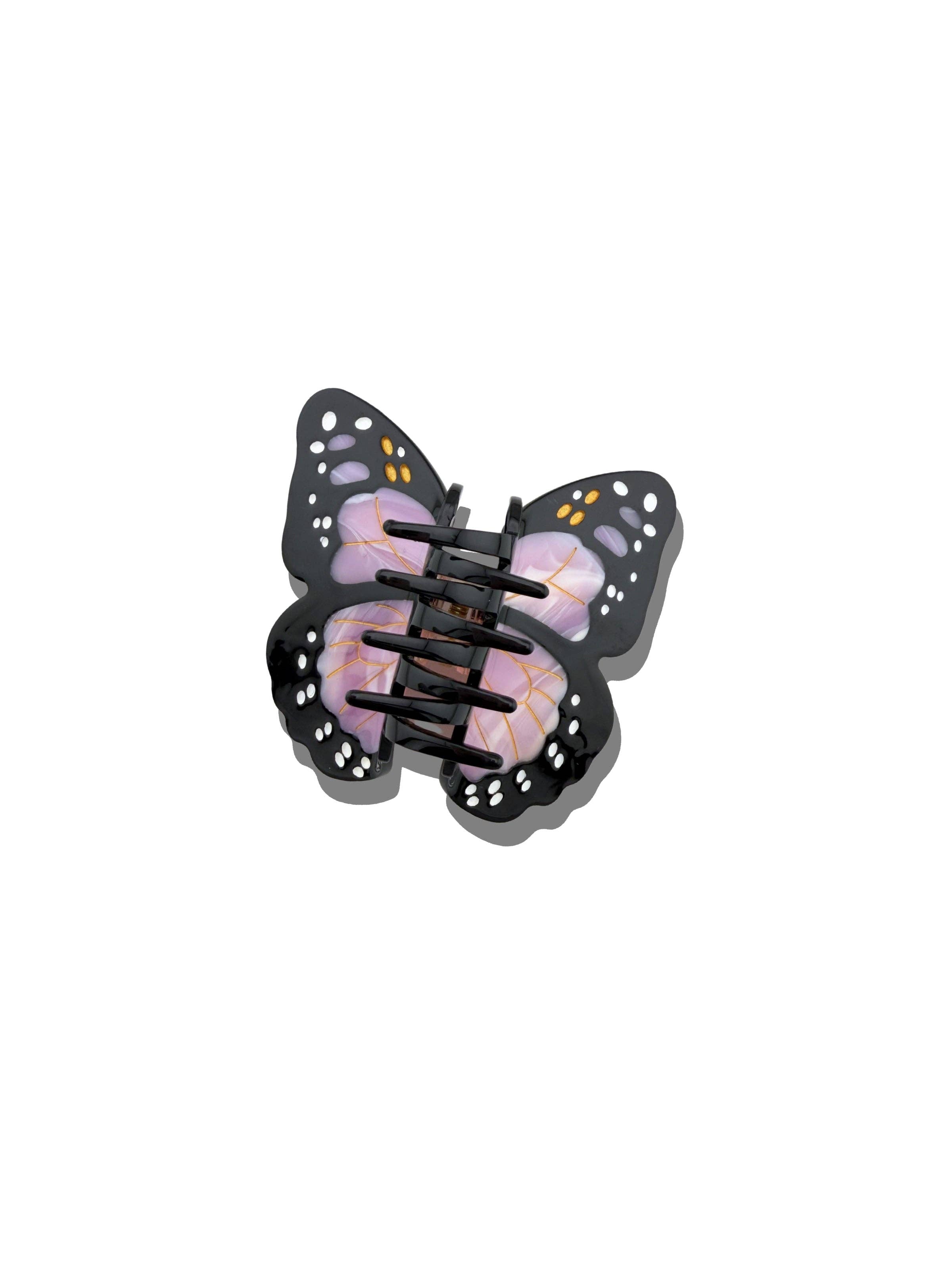 Solar Eclipse - Hand-painted Monarch Butterfly Claw Hair Clip | Eco-Friendly