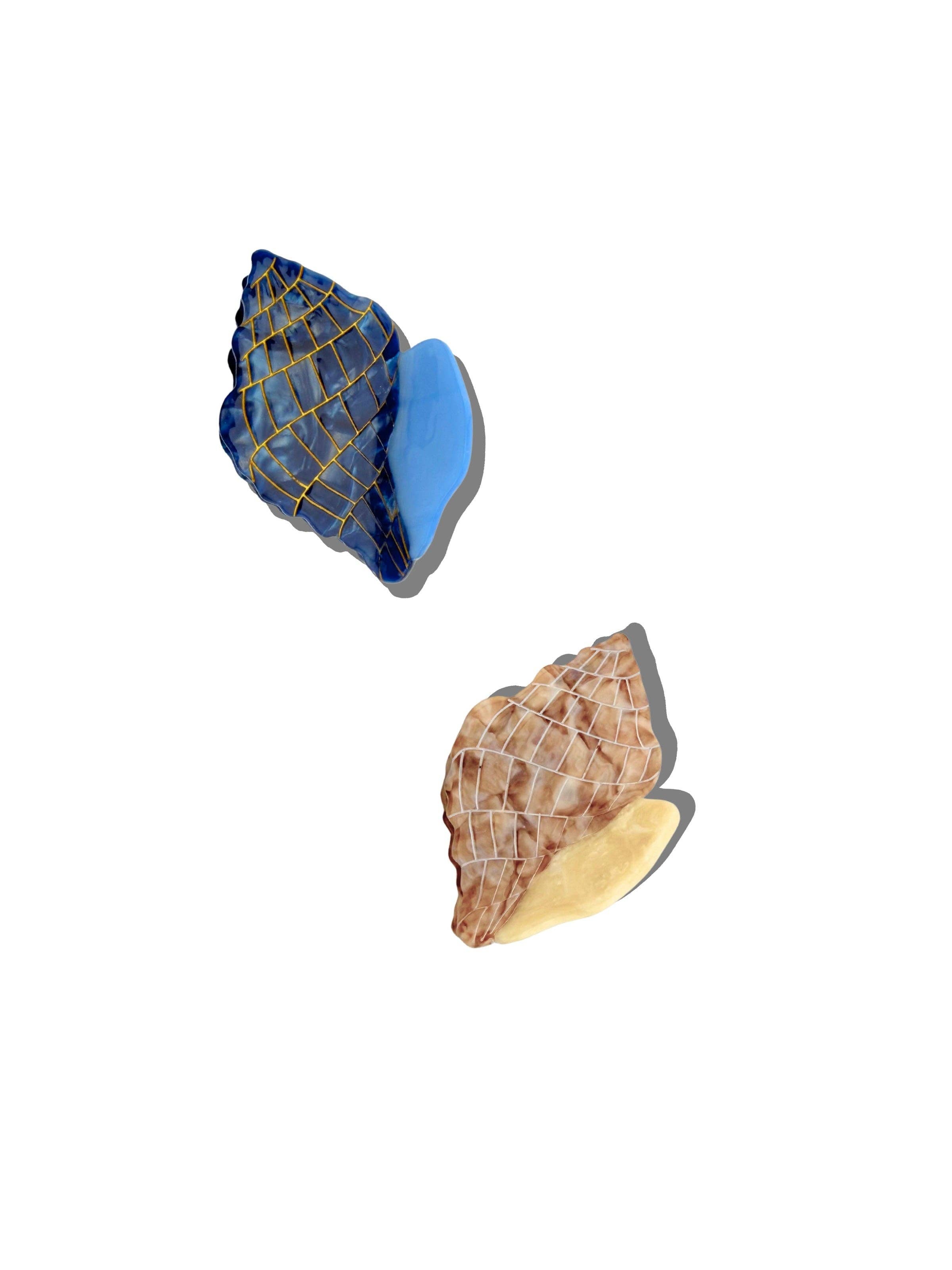 Solar Eclipse - Hand-painted Tulip Conch Shell Claw Hair Clip | Eco-Friendly