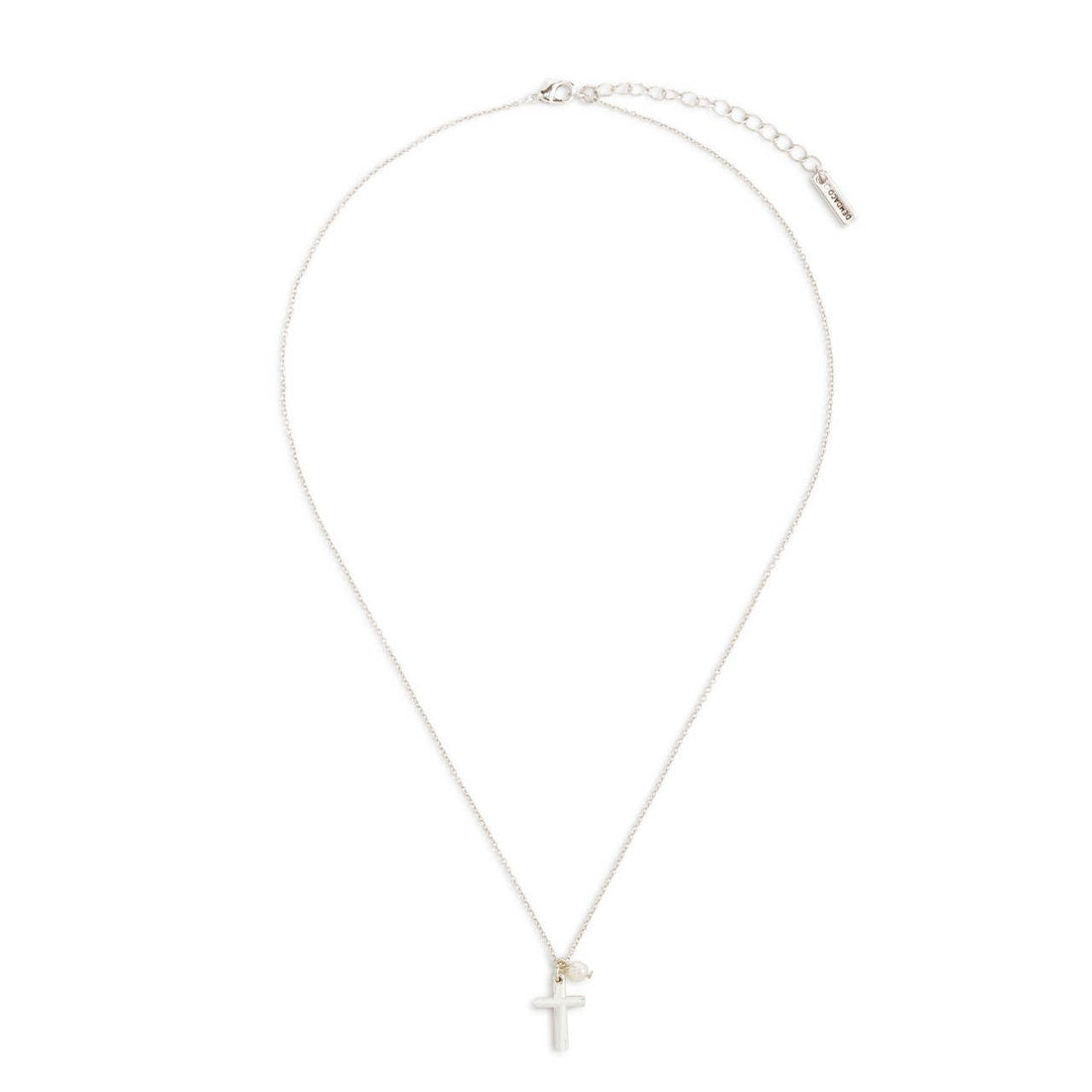 DEMDACO - Dainty Cross Necklace - Silver