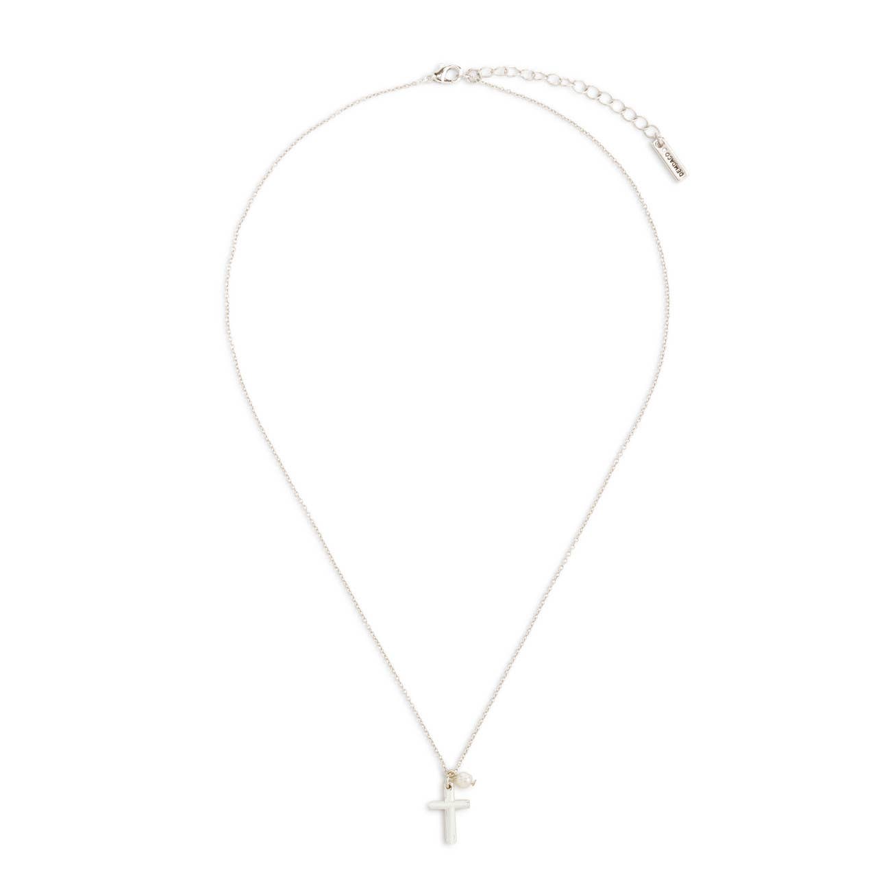 DEMDACO - Dainty Cross Necklace - Silver