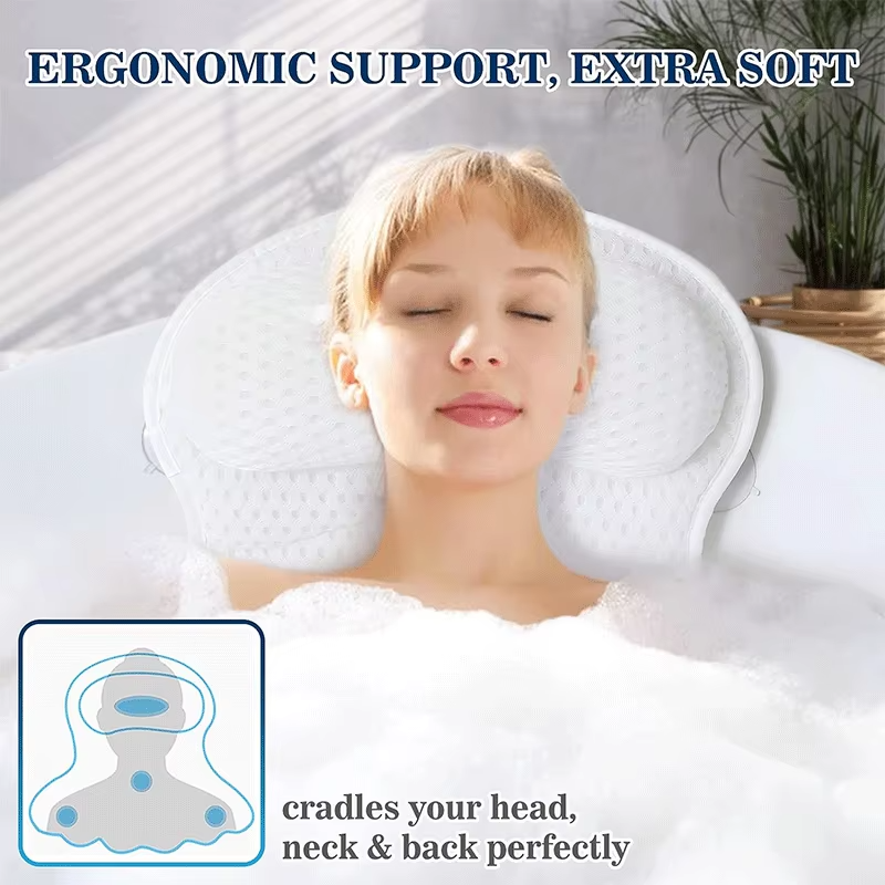 VIGOR - Luxury Bath Pillows for Tub Neck and Back Support