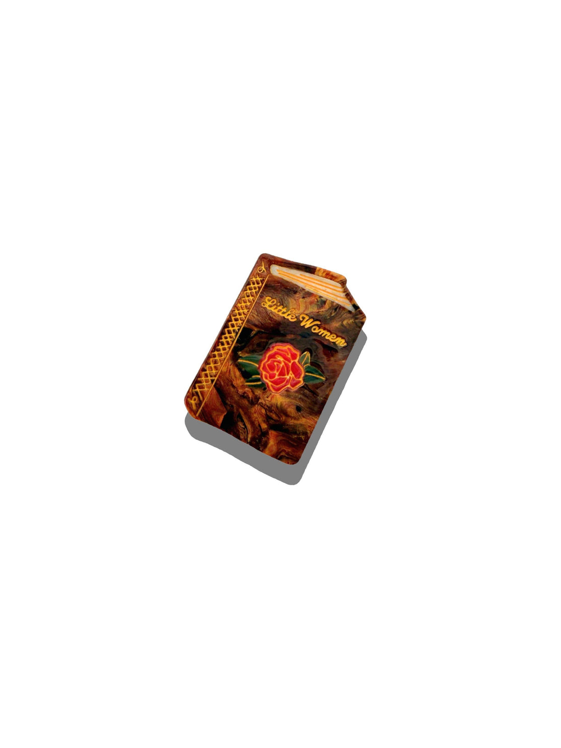 Solar Eclipse - Hand-painted Little Women Mini Book Claw Hair Clip