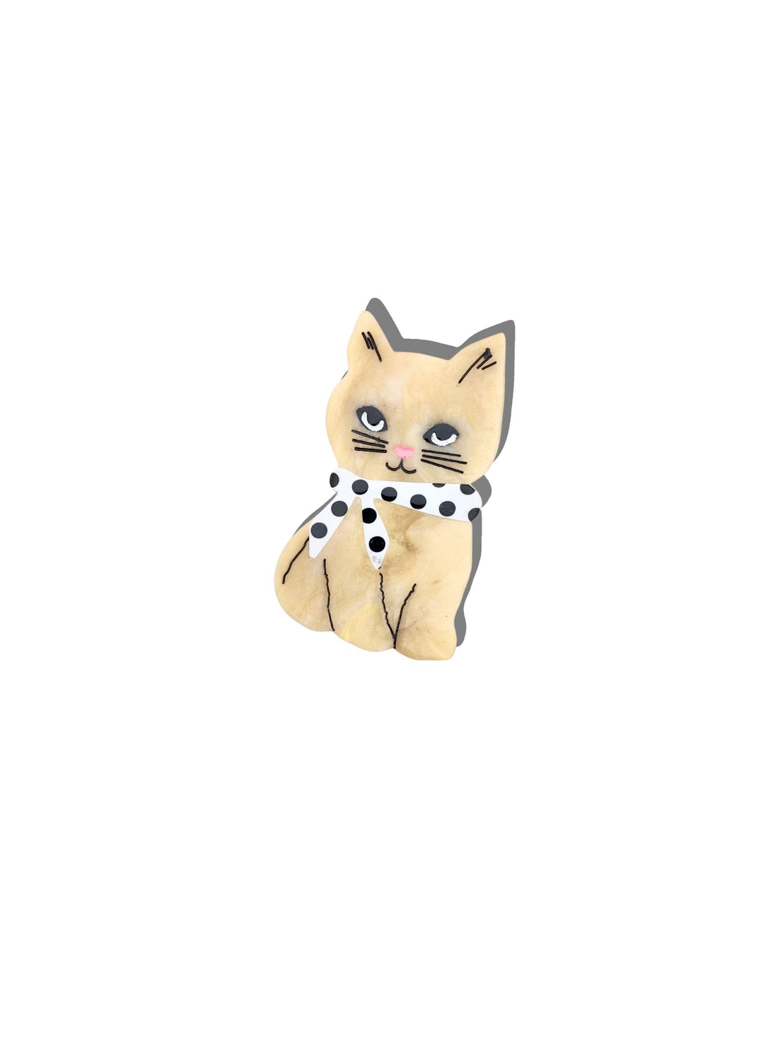 Solar Eclipse - Hand-Painted Scarf Kitten Claw Clip | Eco-Friendly