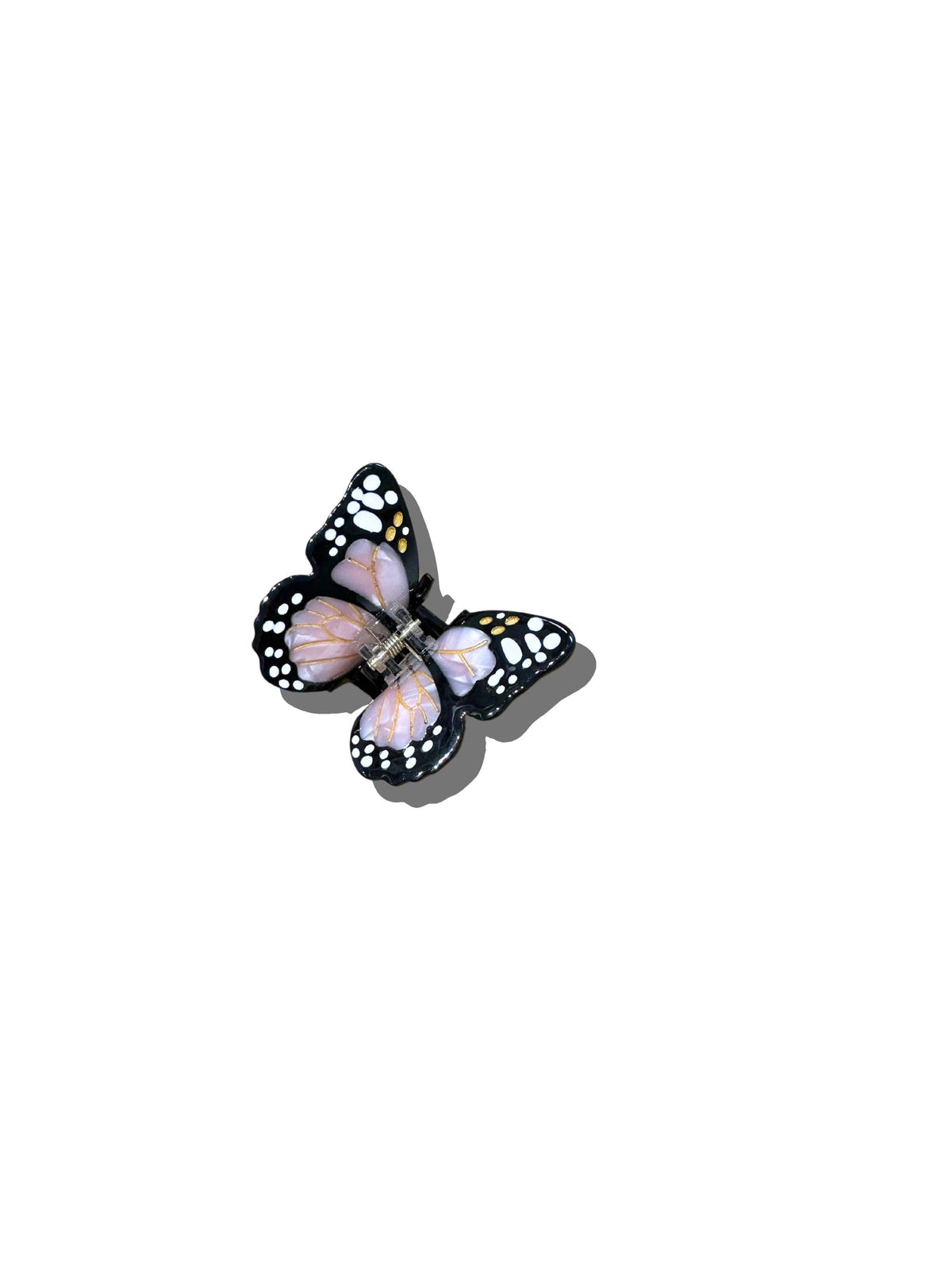 Solar Eclipse - Hand-painted Mini Monarch Butterfly Claw Hair Clip | Eco-Friendly