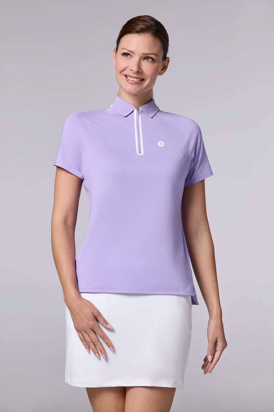 Coolibar - CourtLine Short Sleeve Polo | Lavendula