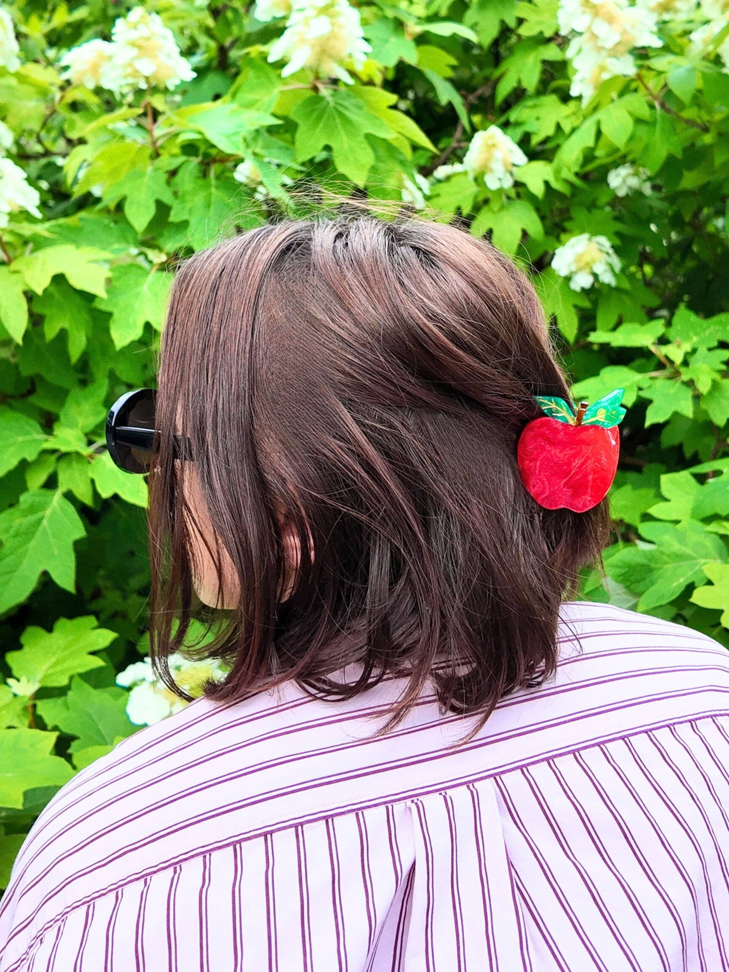 Solar Eclipse - Hand-painted Mini Apple Claw Hair Clip | Eco-Friendly