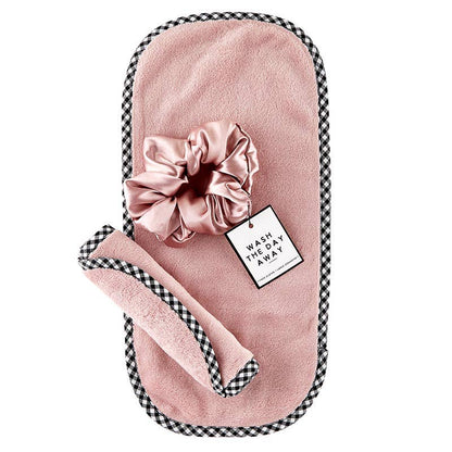 Bella Sleep + Spa - Face Cloth + Scrunchie Set - Dusty Rose