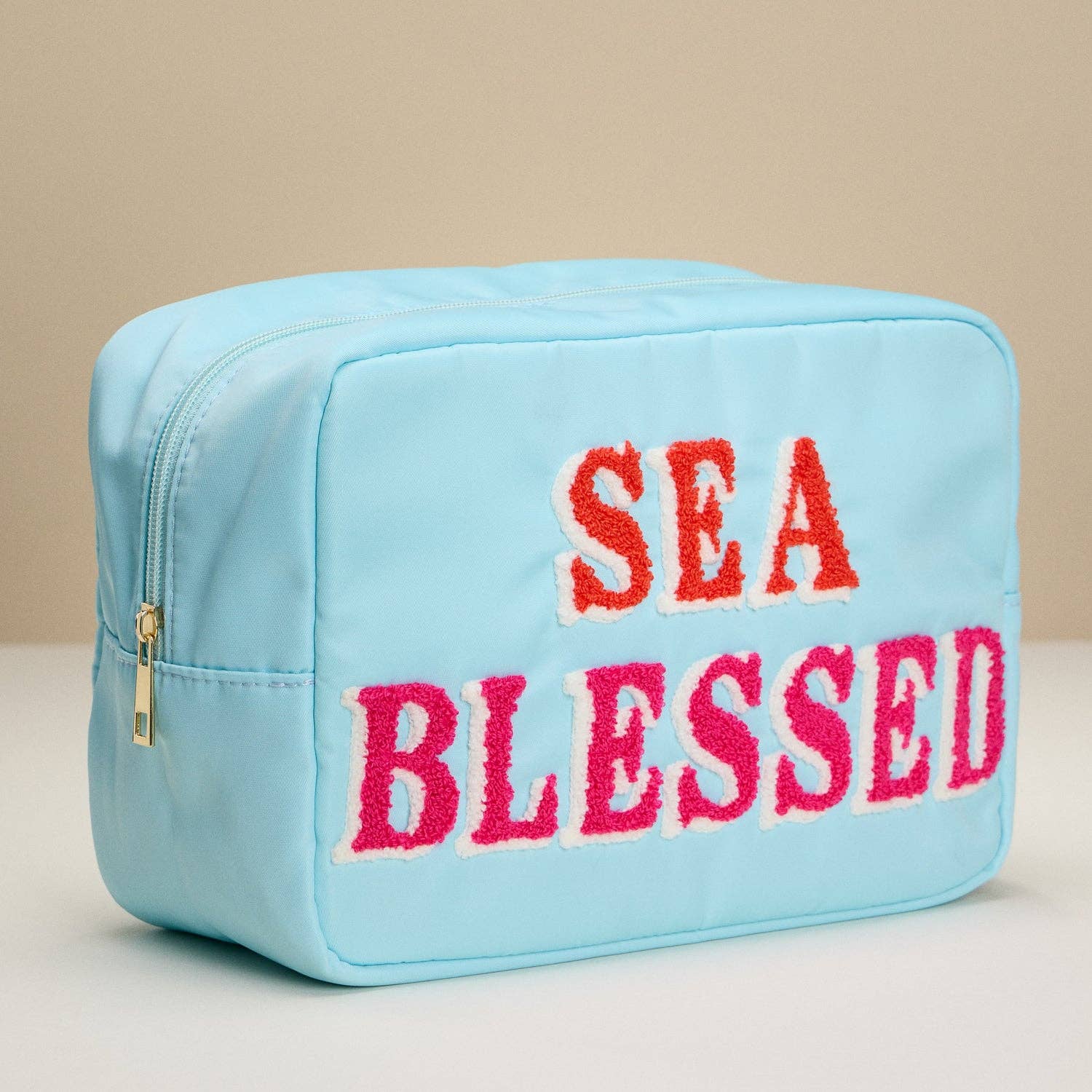 Frem - Nylon Beach Pouch with Fabric Letters