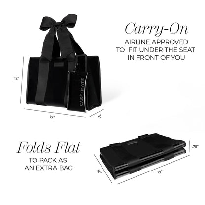 Case-Mate - Case-Mate Midnight Black Bow Jelly Tote Bag