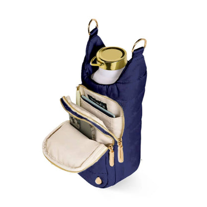 WanderFull - Original HydroBag - Navy Blue Matte HydroBag™ with Navy/Gold Strap