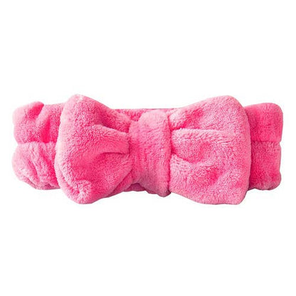 Bella Sleep + Spa - Plush Bow Spa Headband - Hot Pink