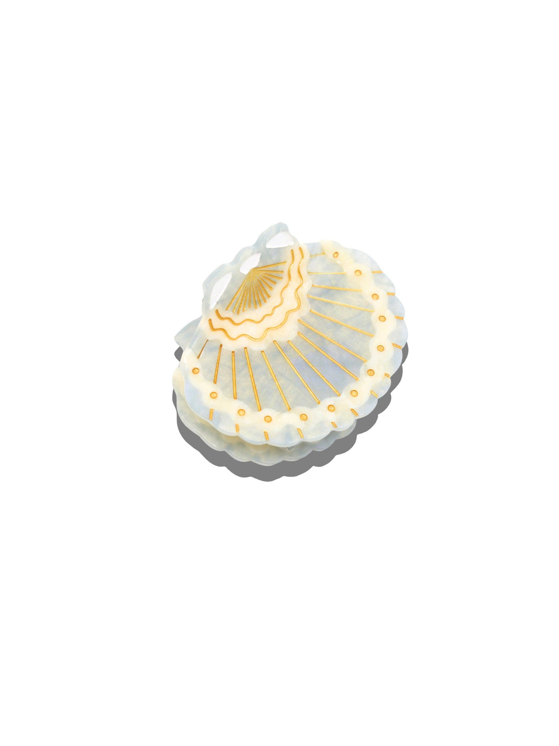 Solar Eclipse - Hand-painted Scallop Seashell Claw Hair Clip | Eco-Friendly