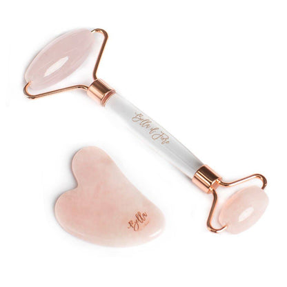 Bella Sleep + Spa - Rose Quartz Roller + Stone Tool Kit