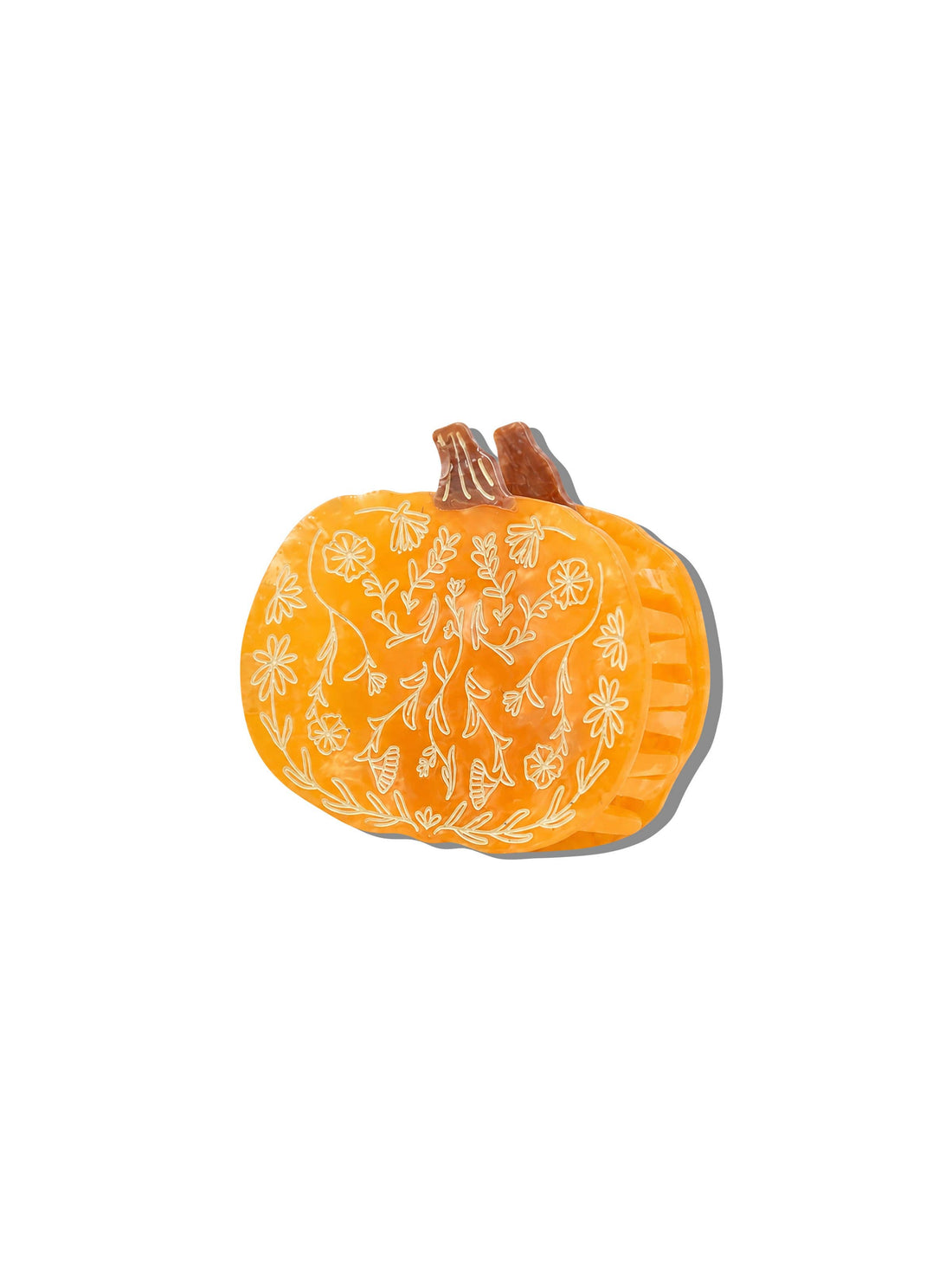 Solar Eclipse - Hand-painted Folklore Pumpkin Claw Hair Clip | Eco-Friendly