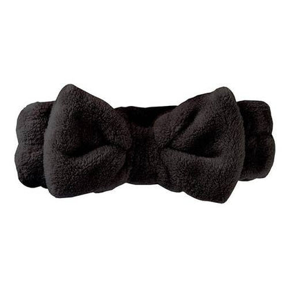 Bella Sleep + Spa - Plush Bow Spa Headband - Black